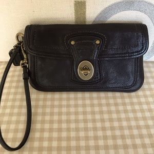 Coach leather wristlet